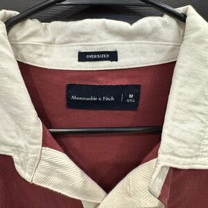 Never Worn, Collared, Oversized, Red Men's Shirt, Abercrombie & Fitch